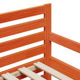 Bed Frame with Headboard Wax Brown 80 x 200 cm Engineered Wood 877208
