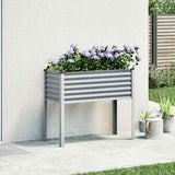 Garden Planter Grey 100x45x90 cm Steel 4008970