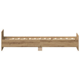 Bed Frame without Mattress Artisan Oak 90x190 cm Single Engineered Wood 857479