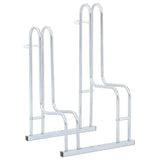 Bicycle Stand for 2 Bikes Floor Freestanding Galvanised Steel 4005568