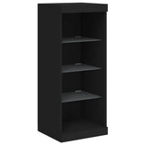 Sideboard Black Engineered wood, glass Large Sideboard 3209171
