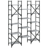 Bookshelf Grey Sonoma 127.5x28.5x172.5 cm Engineered Wood 838871