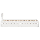 Bed Frame without Mattress White 90x190 cm Single Solid Wood Pine 3301501