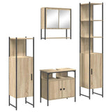 Bathroom Furniture Set 4 pcs Sonoma Oak Engineered Wood 3399398