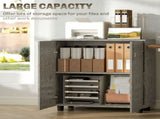Two-Tier Locking Office Storage Cabinet - Grey T3398P343622