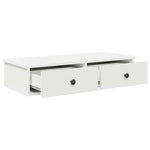 ZNTS Wall Shelf with Drawers White 80x31x17 cm Engineered Wood 859950