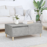 ZNTS Coffee Table Concrete Grey 90x50x36.5 cm Engineered Wood 821112