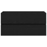 Bathroom Sink Cabinet with Drawer Black Oak 90 x 38.5 x 45 cm 862544