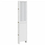 Room Divider 6 Panels White Solid Wood Paulownia 358730