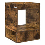 End Table Smoked Oak 40 x 40 x 56 cm Engineered Wood 890952