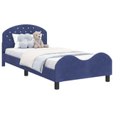 Children's Bed Frame with Headboard Police Blue 90 x 200 cm 42011133