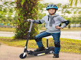Powered E-Scooter Ride-On, with Brakes, Adjustable Seat, Adjustable Handlebars, Black T3398P349426