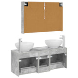 Bathroom Furniture Set 4 pcs Concrete Grey 3406986