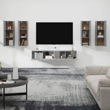 6 Piece TV Cabinet Set Grey Sonoma Engineered Wood 3114348