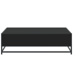 ZNTS Coffee Table Black 100x100x30 cm Engineered Wood and Metal 848774