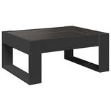 Coffee Table with Infinity LED Black 70x53x30 cm 847631