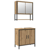 Bathroom Furniture Set with Storage 2 pcs Brown 60 x 30 x 60 cm 3334323