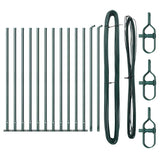 Fence Posts Manual 13 pcs Green 32mm 70 cm Galvanised steel 42004285