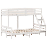 Bunk Bed without Mattress 80x200/120x200 cm White Solid Wood 3207178