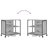 Cabinet with Charging Station Grey Sonoma 76 x 41 x 72 cm 859838