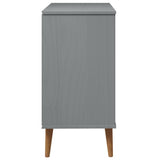 Drawer Cabinet MOLDE Grey 80x40x80 cm Solid Wood Pine 350506