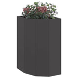 Corner Planter Black 30 x 30 x 50 cm Steel 883675