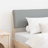 Upholstered Headboard Light Grey 100 cm Solid Pine Wood 879134