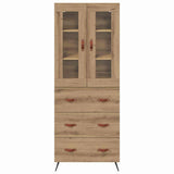 Highboard Cabinet with Shelf 2 pcs Artisan Oak Engineered Wood 3415844