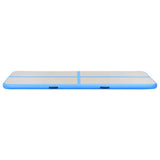 Inflatable Gymnastics Mat with Pump 800x100x10 cm PVC Blue 91928