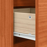 Sideboard Brown Oak 111 x 34 x 75 cm Solid Pine Wood 869877