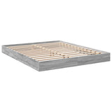 Bed Frame without Mattress Grey Sonoma 160x200 cm Engineered Wood 842012