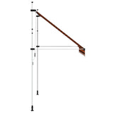 Manual Retractable Awning 250 cm Orange and Brown 145837