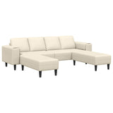 Fabric Sofa with Cushion Cream 208 cm Corduroy fabric 3335133