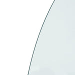 ZNTS Fireplace Glass Plate Half Round 800x600 mm 324116