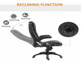 6-Point Massage Office with Seat Heated for Home Office, PU Leather High Back Executive Desk T3398P328214