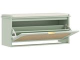 Boho Shoe Bench with Padded Seat and Flip-Drawer - Light Green T3398P377992