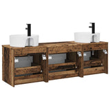 Bathroom Cabinet Set 3 pcs Old Wood 49 x 44.5 x 65 cm 3405755