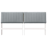 Upholstered Headboard Light Grey 180 cm Solid Pine Wood 879383