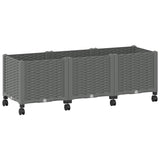 Garden Planter with Wheels Light Grey 120 x 40 x 48 cm PP 3423049