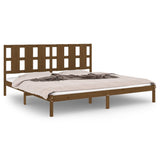 Bed Frame without Mattress Honey Brown 200x200 cm Solid Wood Pine 3105623