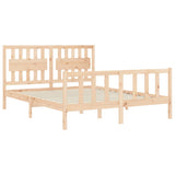 Bed Frame without Mattress King Size Solid Wood Pine 3192431