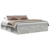 Bed Frame without Mattress Concrete Grey 180x200 cm Super King Super King Size 3203883