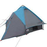 Teepee Tent 4-Person with Roof Blue and Grey 388 x 320 x 169 cm 42004075