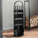 5 Piece Fireplace Tool Set 23x15x66 cm Steel 156374