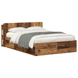 Headboard Cabinet with Storage Old Wood Engineered Wood 8001226