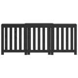 Radiator Cover Black Oak 205 x 21.5 x 83.5 cm Engineered Wood 869227