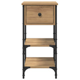 Bedside Cabinet 2 pcs Brown 33.5 x 36 x 70 cm Engineered Wood 871239