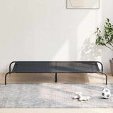Elevated Dog Bed Black 150x90x20 cm Textilene and Steel 42000837