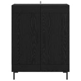 Sideboard Black Oak 69.5 x 34 x 90 cm Engineered Wood and Iron 881602