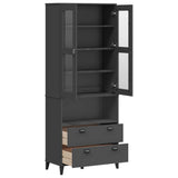 Highboard VIKEN Anthracite Grey 80x40x200 cm Solid Wood Pine 3207143